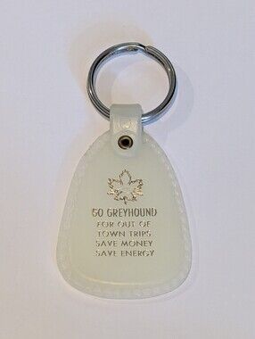 Vintage Greyhound Bus Lines Glow In The Dark Key Chain!